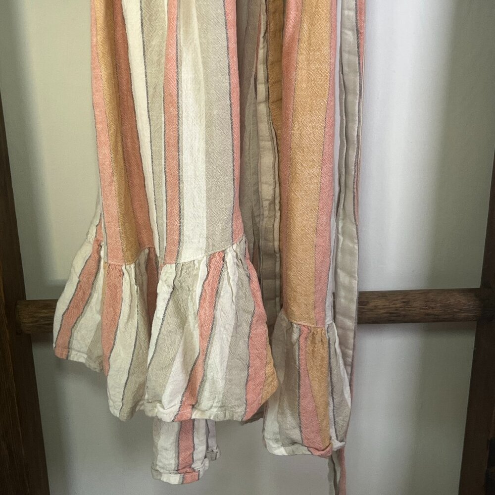 LC Lauren Conrad Striped Ruffle Wrap Dress - Boho Chic - Size XS - Picture 4 of 5